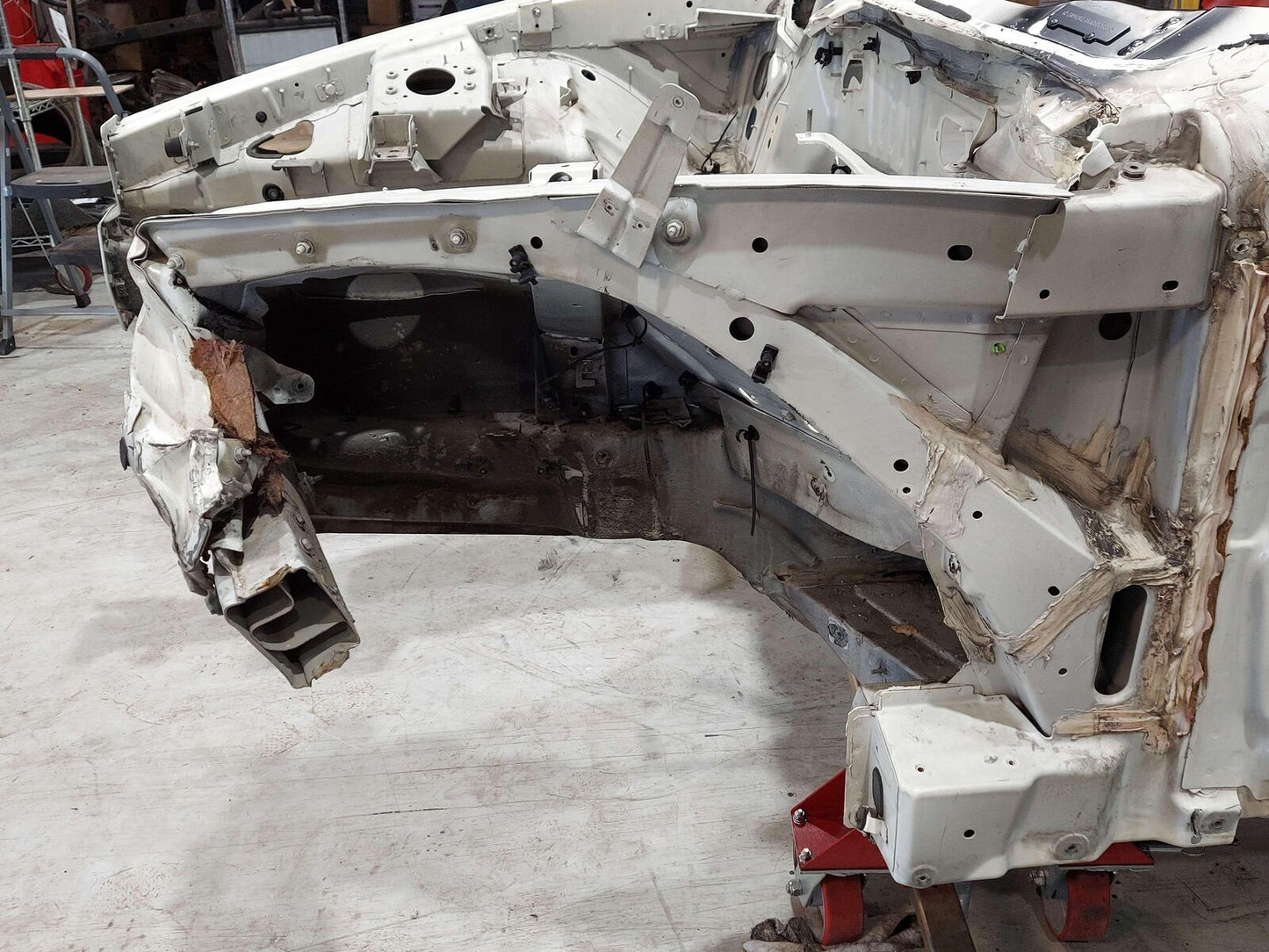 2010 MASERATI GRAN TURISMO GT S FRONT FRAME ASSEMBLY WHITE *LEFT FRONT DAMAGE*