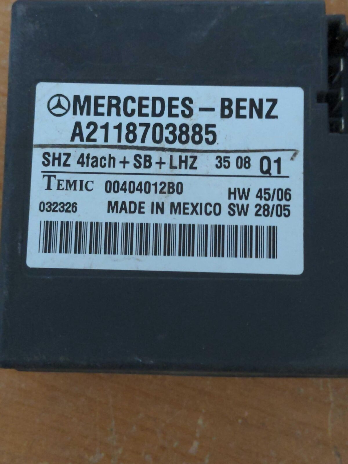 08 09 10 MERCEDES R320 A2118703885 REAR SEAT MODULE