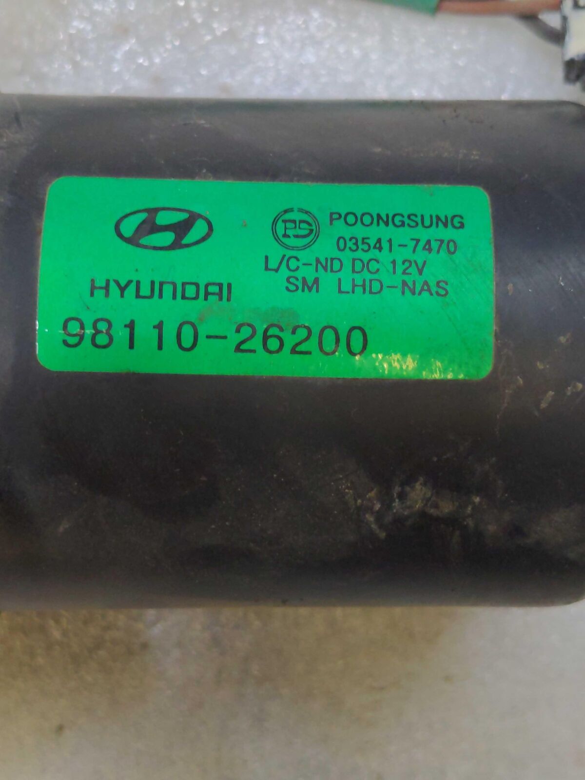 01-04 HYUNDAI SANTA FE Front Windshield Wiper Motor 98110-26200 03540-7470