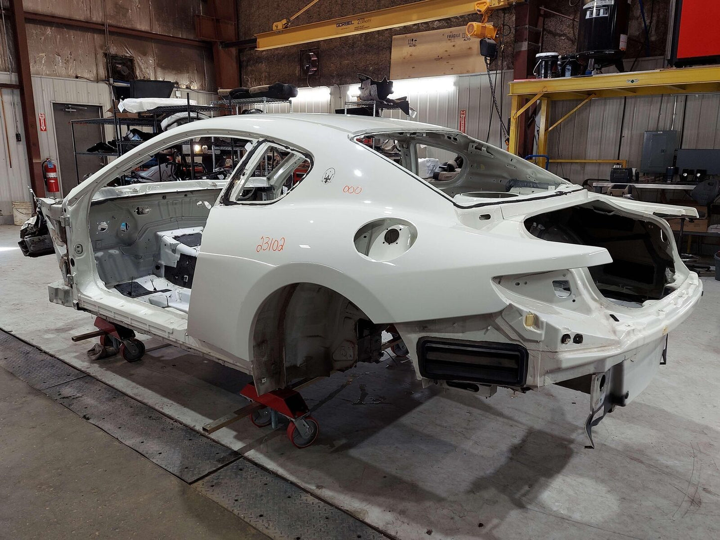 2010 MASERATI GRAN TURISMO GT S FRONT FRAME ASSEMBLY WHITE *LEFT FRONT DAMAGE*