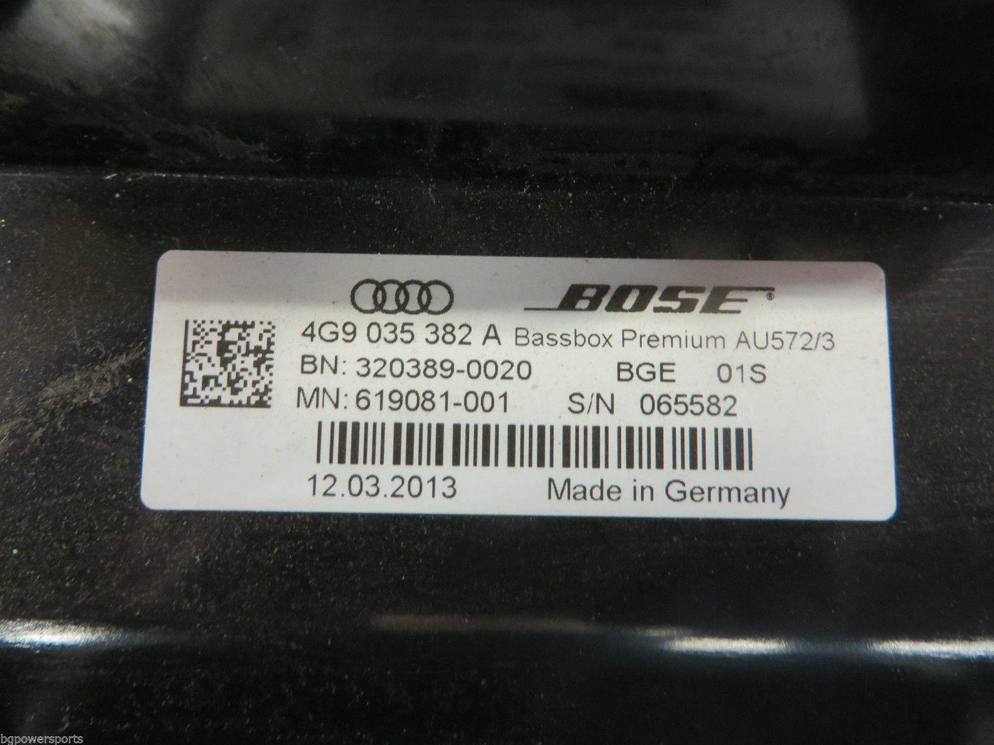 L015 2013 13 AUDI S7 BOSE SUB WOOFER 4G9035382A