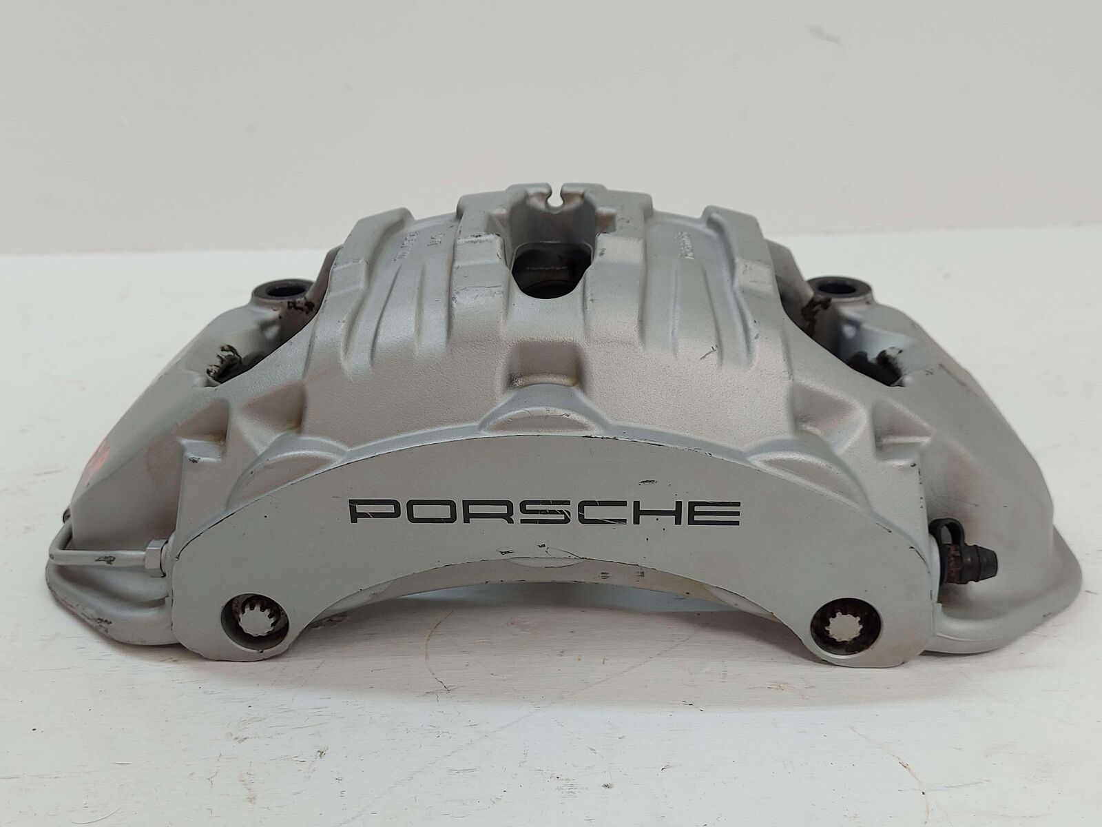 15-16 PORSCHE MACAN 95B S FRONT LEFT BRAKE CALIPER SET R H GRAY *CHIPS IN PAINT*