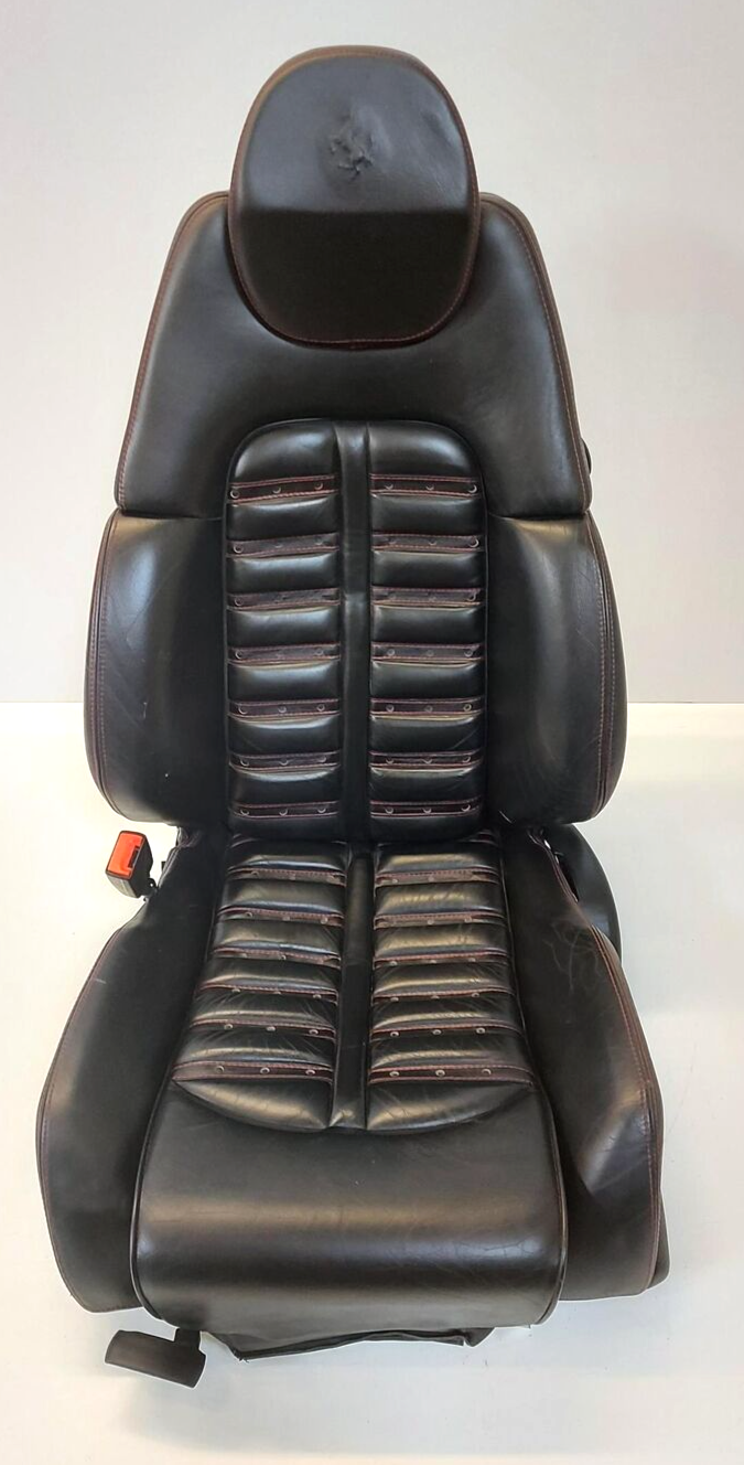 2000 Ferrari 360 Modena Front Seat Left Driver LH Black W/ Red Stitching