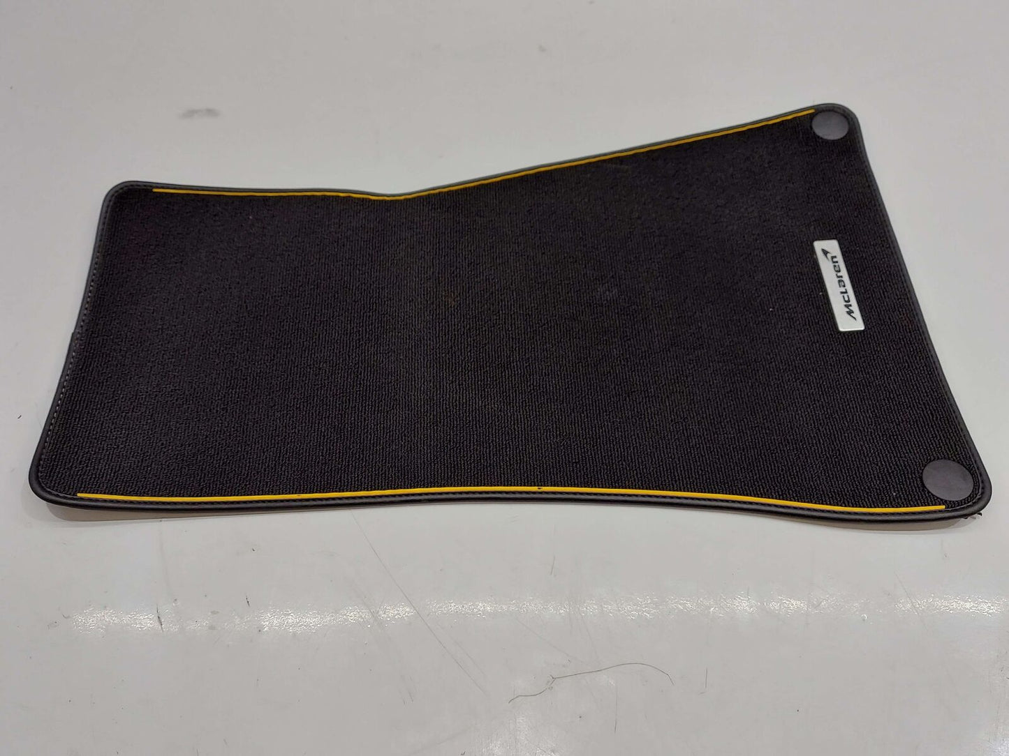 2023 McLaren Artura RH Right Floor Mat Black W/ Orange Piping