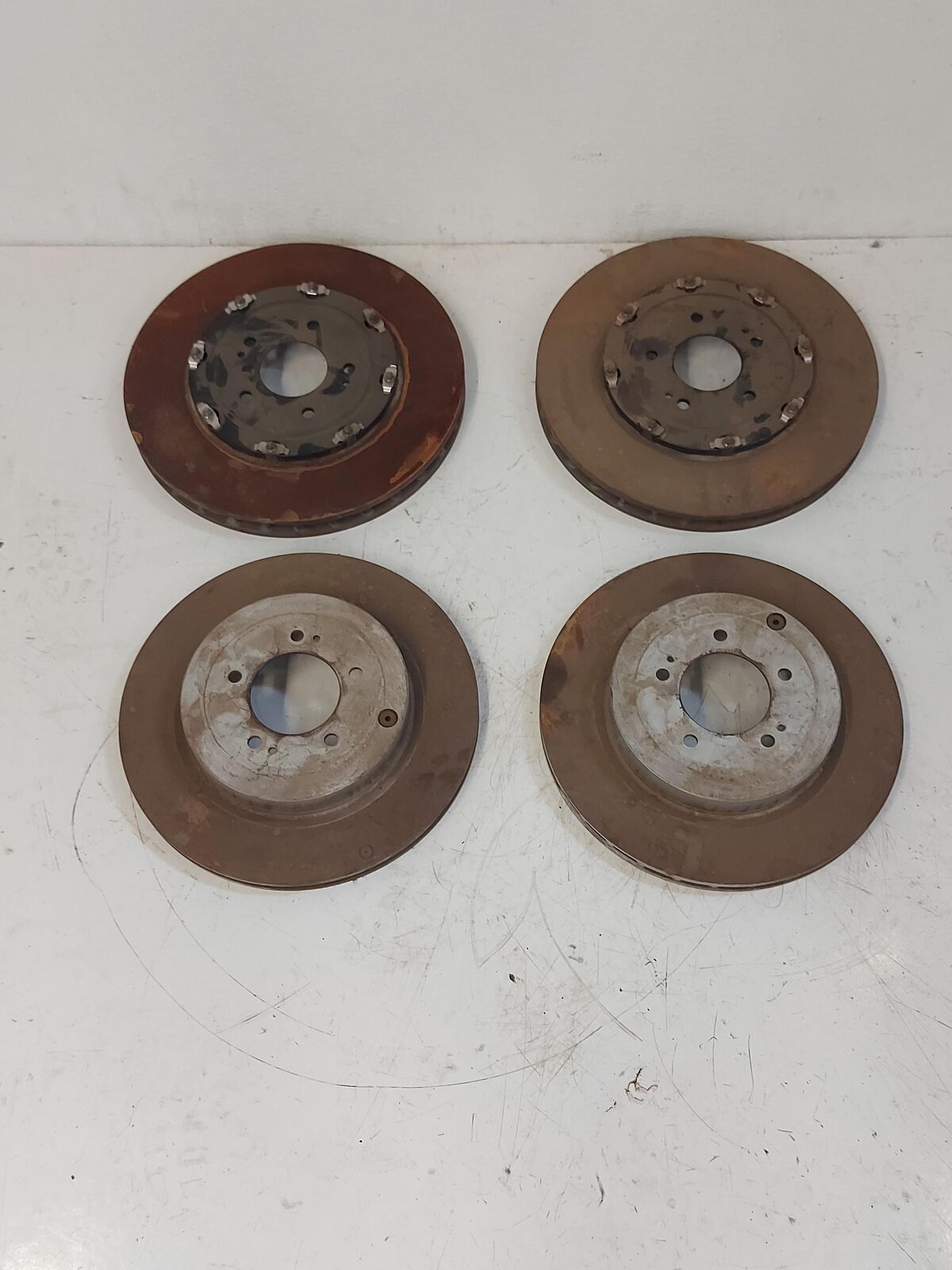 2014 MITSUBISHI LANCER Front Rear LH RH Brake Rotor Rotors Set (2 Piece fronts)