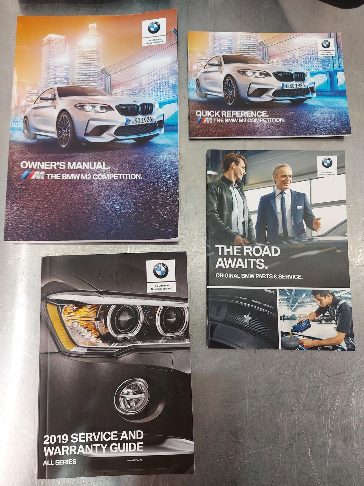 2019 BMW (F87) M2 Competition Owners Manuals Owner Supplement Books Set + M Case