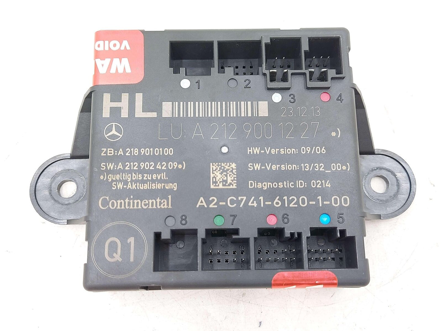 12-14 Mercedes W218 CLS63S AMG REAR LEFT DOOR CONTROL MODULE A2129001227