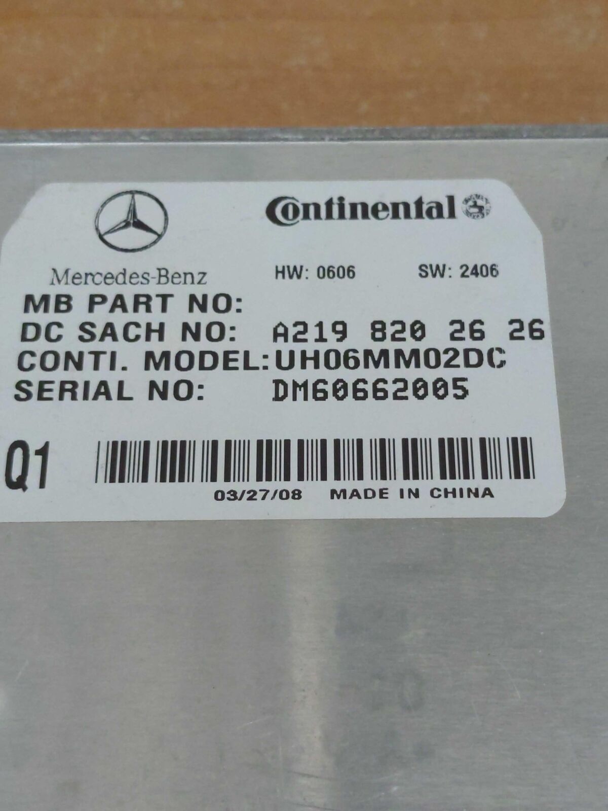 06-11 MERCEDES ML320 A2198202626 Telephone Communication Control Module