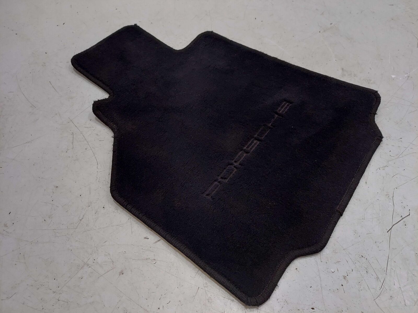 2001 PORSCHE 911 996 CARRERA FRONT FLOOR MAT 'PORSCHE' BLACK CARPET *NOTE