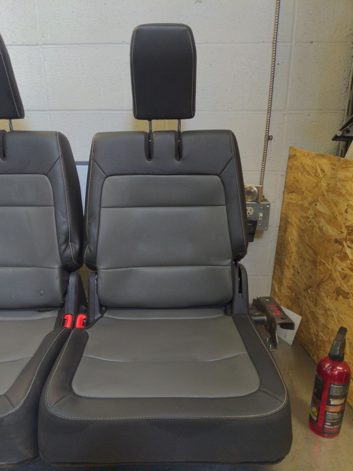 2015 FORD FLEX Third 3rd Row Rear Back Seat Black / Grey leather