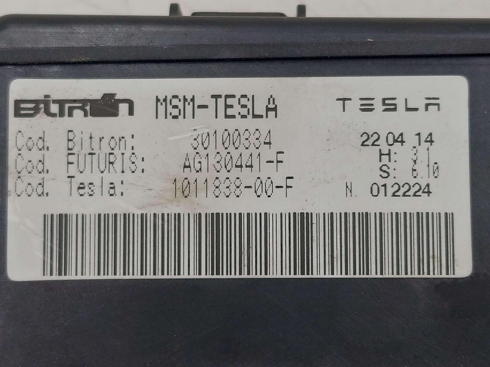 2014 Tesla S Front LH Left Seat Memory Control Module 1011838-00-F