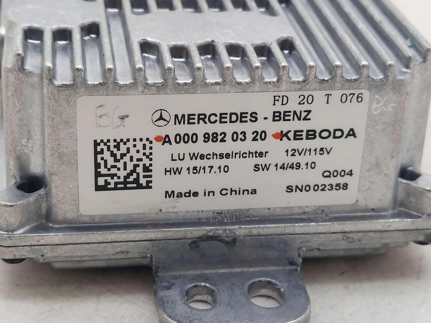 2021 MERCEDES GLS63 AMG X167 POWER INVERTER CONTROL MODULE A0009820320