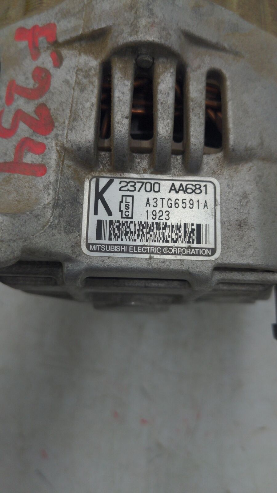 11 12 SUBARU IMPREZA Alternator 23700AA681 STI 27K KM