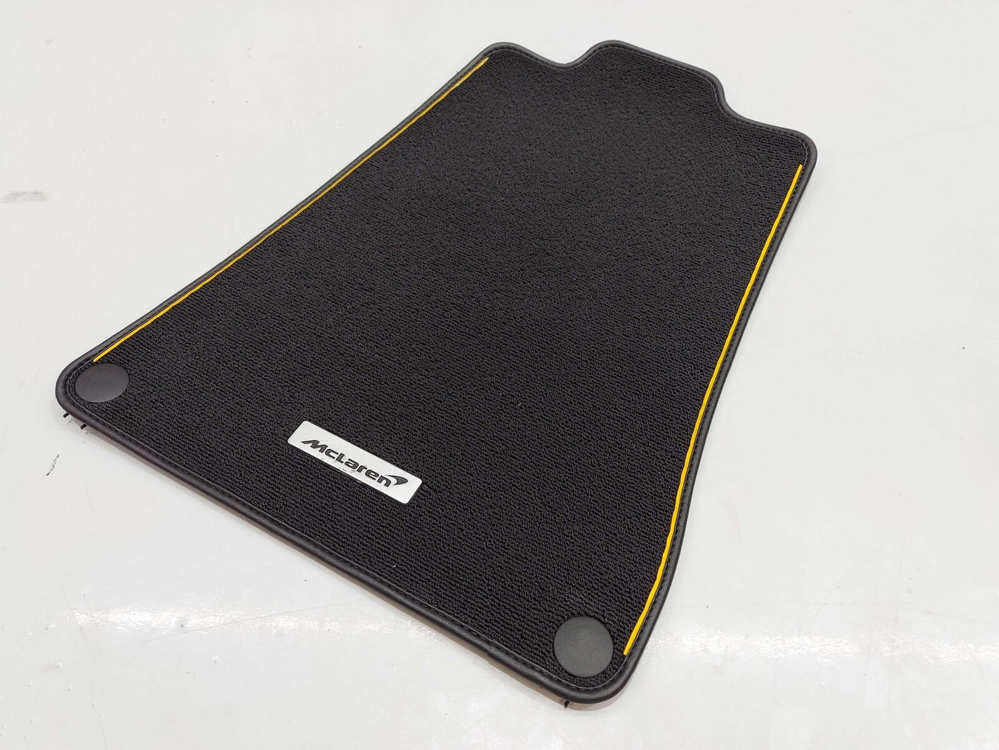 2023 McLaren Artura LH Left Floor Mat Black W/ orange Piping