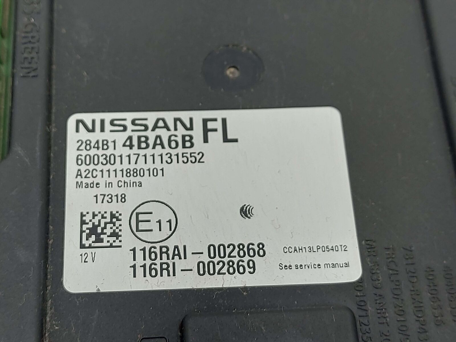 17-18 NISSAN QASHQAI BODY CONTROL BCM MODULE 284B14BA6B