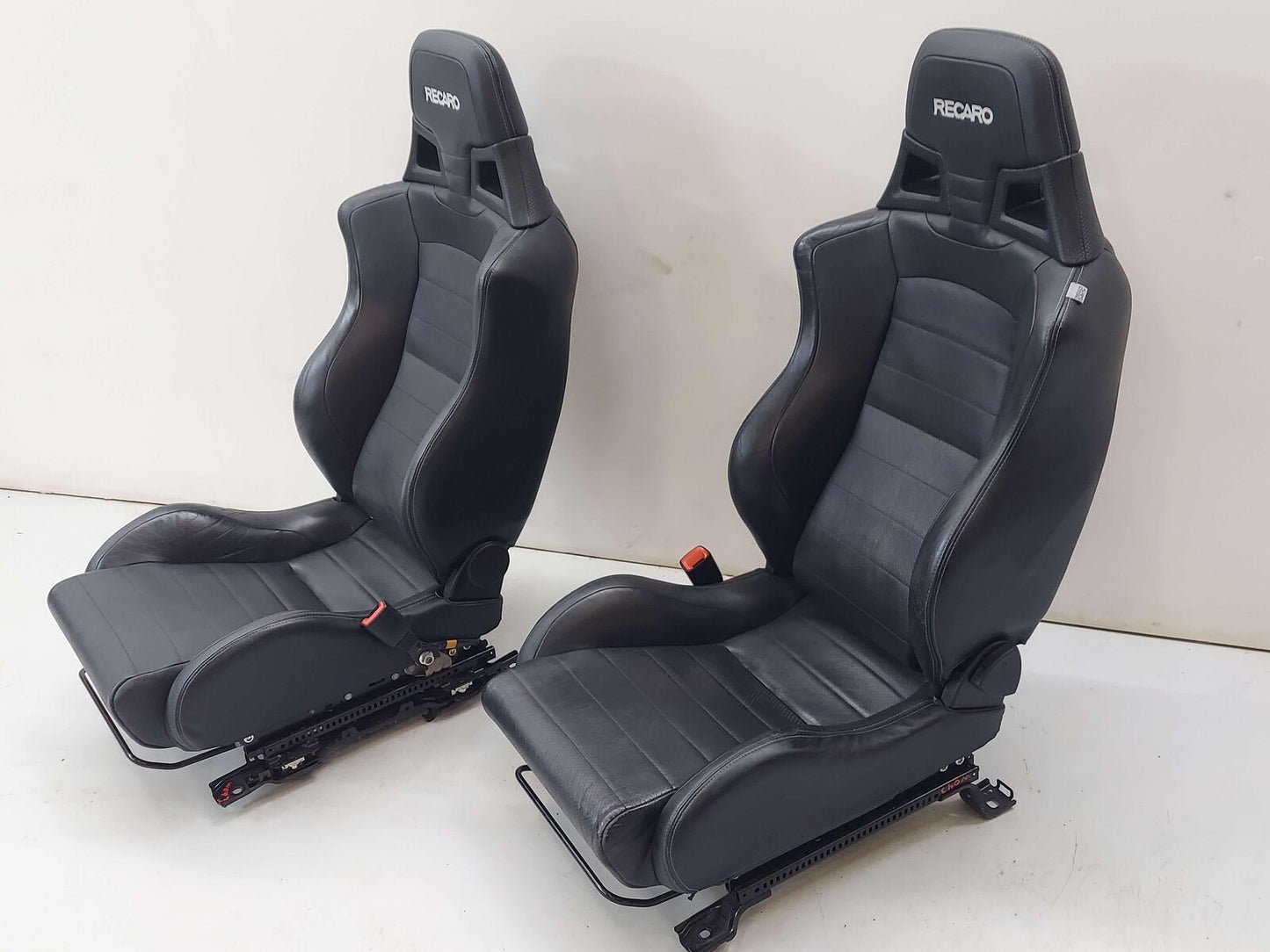 11 LANCER EVOLUTION X EVO 10 MR FULL LEATHER RECARO SEAT FRONT REAR SET HEATED