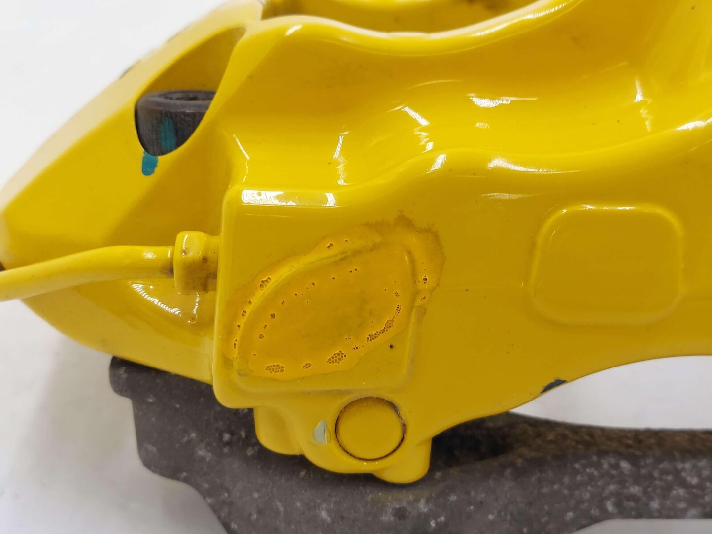 10-13 Porsche 911 997 Turbo S Front LH Left Ceramic Brake Caliper Yellow *Note