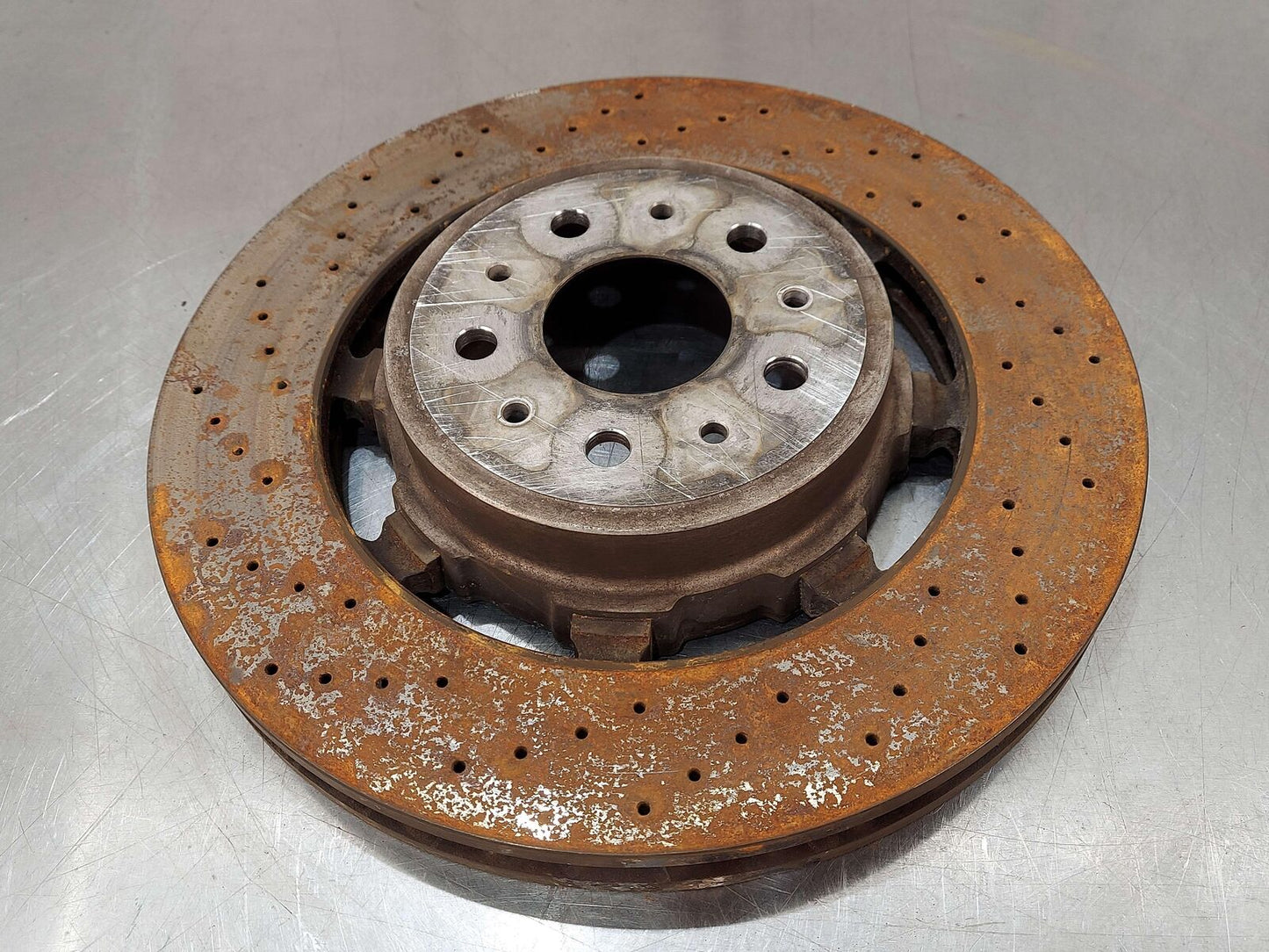 2010 Maserati GranTurismo S M145 Coupe FRONT LEFT BRAKE DISC ROTOR OEM DRILLED