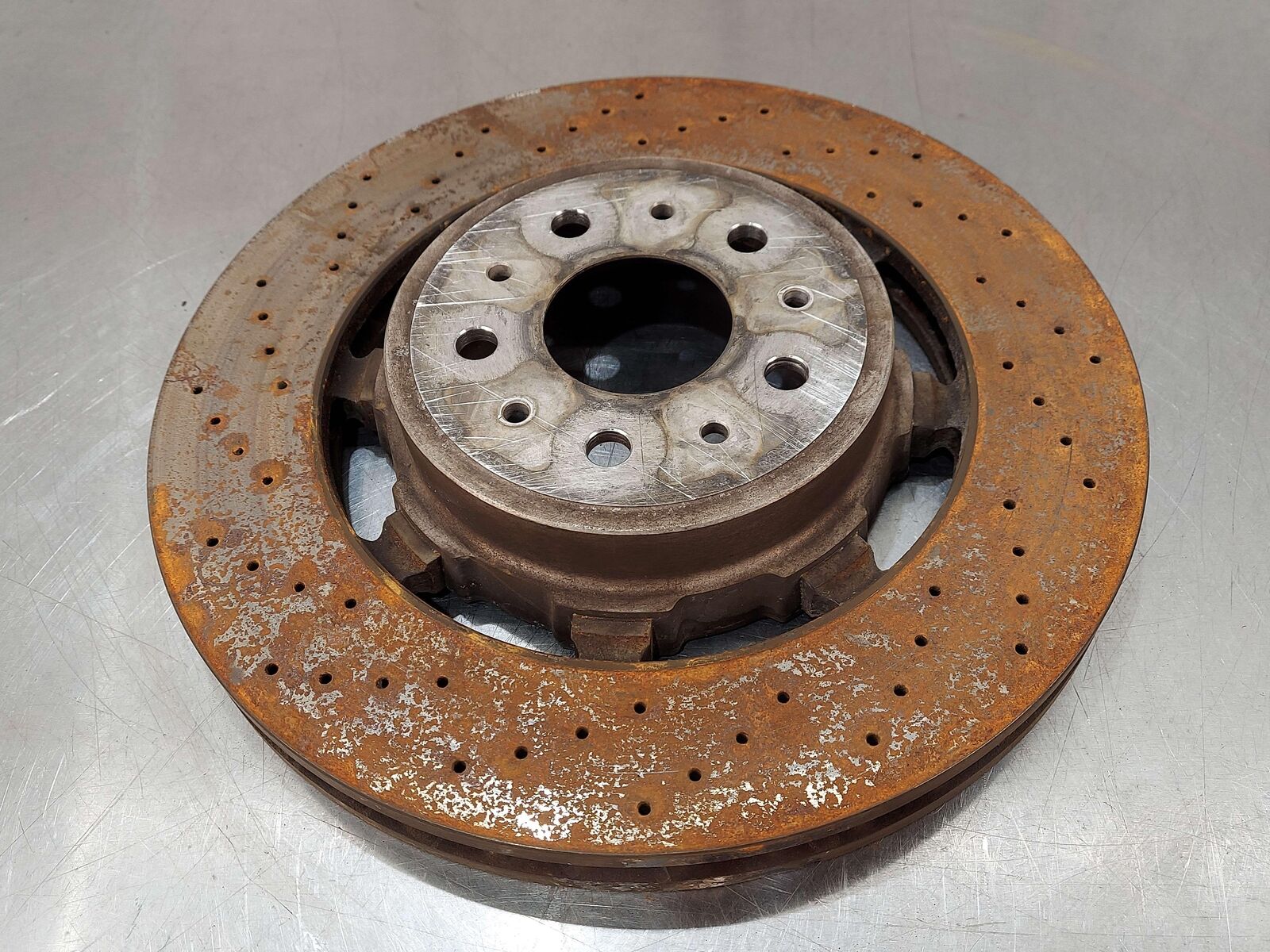 2010 Maserati GranTurismo S M145 Coupe FRONT LEFT BRAKE DISC ROTOR OEM DRILLED