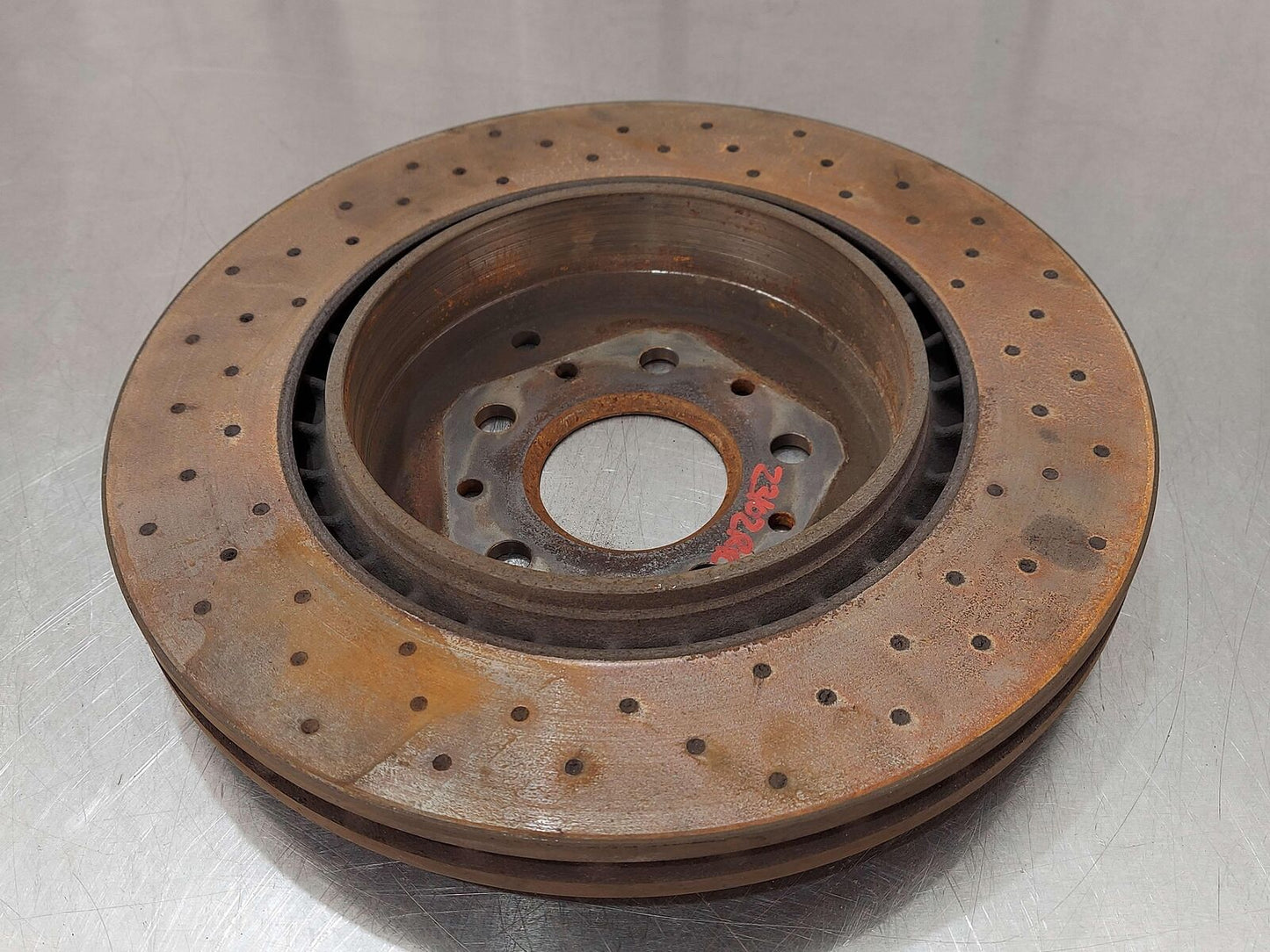 2010 Maserati GranTurismo S M145 Coupe REAR RIGHT BRAKE ROTOR DRILLED OEM