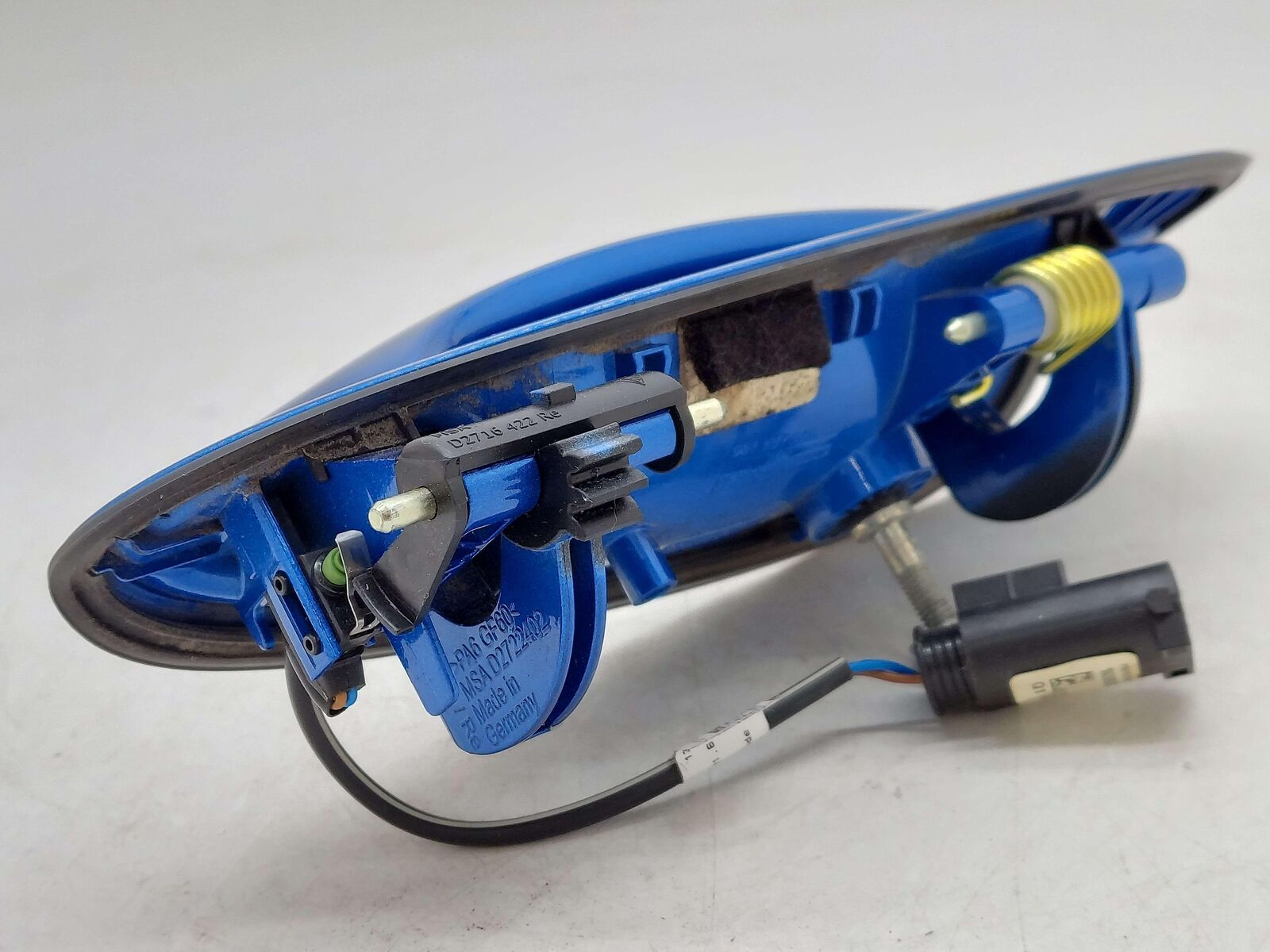 14-16 PORSCHE CAYMAN GT4 981 RIGHT OUTSIDE DOOR HANDLE 981537646 SAPPHIRE BLUE