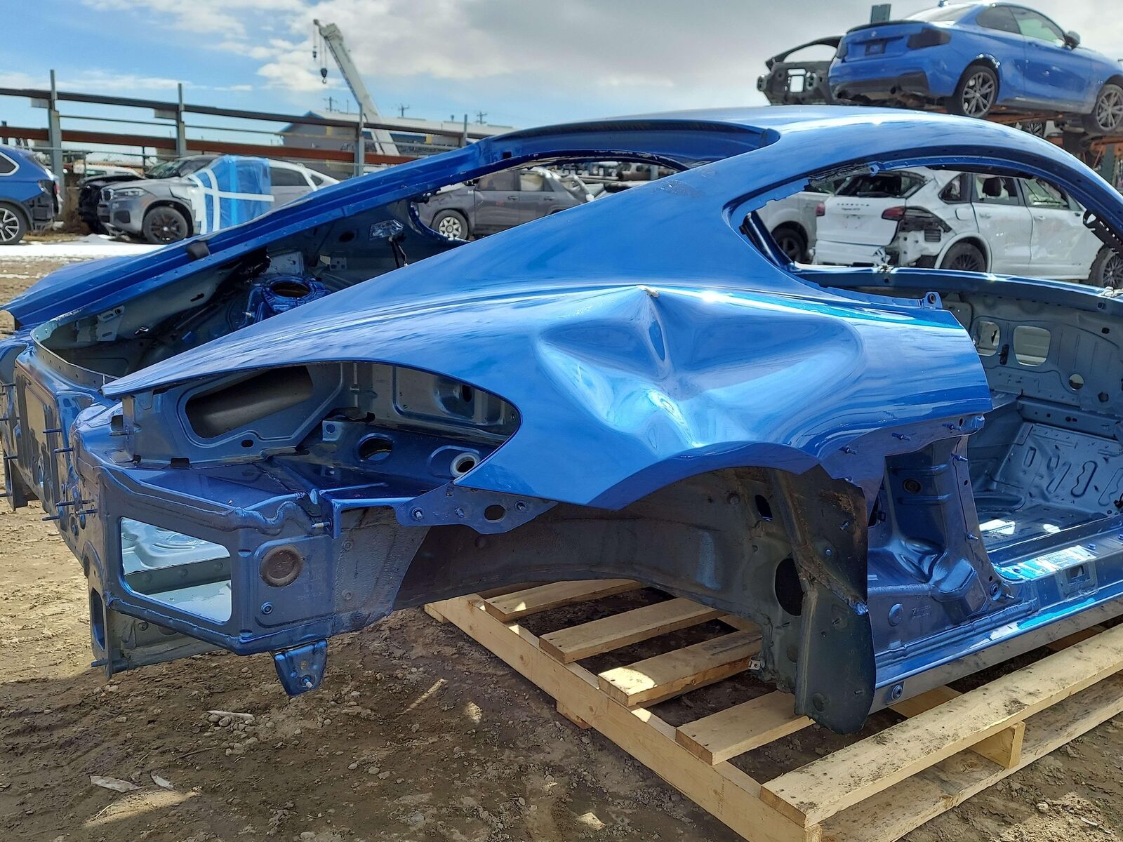 14-16 PORSCHE CAYMAN GT4 981 RIGHT QUARTER PANEL SAPPHIRE BLUE M5J *CUSTOM CUT