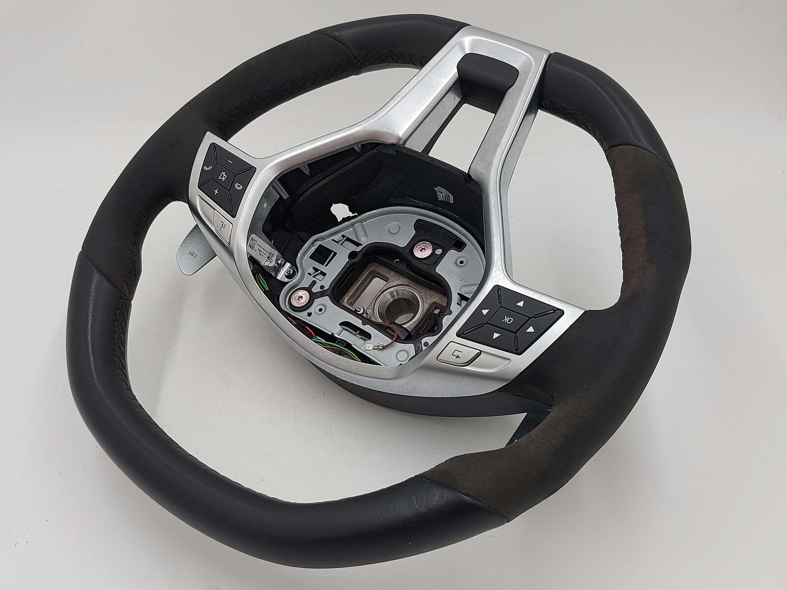 12 MERCEDES CLS63 AMG C218 STEERING WHEEL BLACK LEATHER SUEDE ALCANTARA