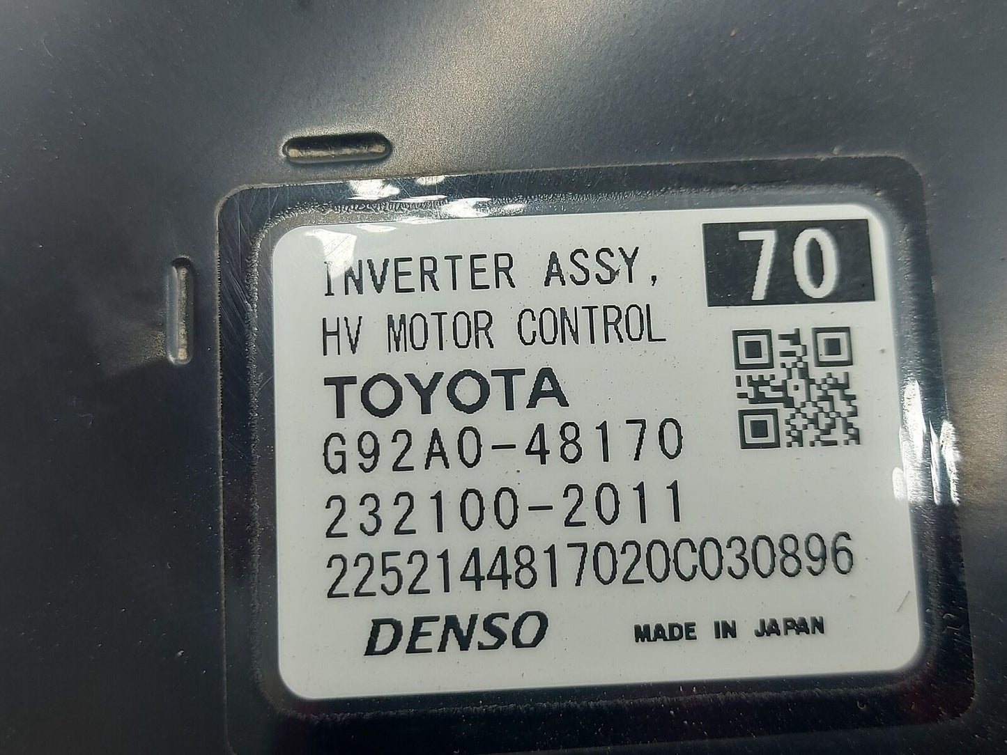 20-22 TOYOTA HIGHLANDER Converter inverter G92a0-48170 Hybrid 70K KM'S