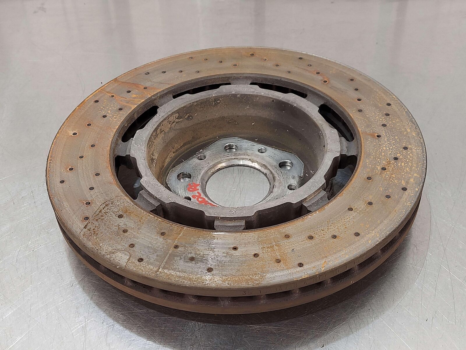 2010 Maserati GranTurismo S M145 Coupe FRONT RIGHT BRAKE DISC ROTOR OEM DRILLED