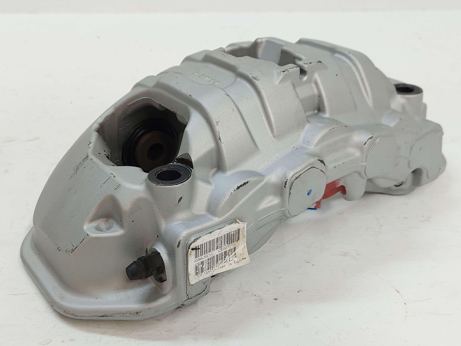 15-16 PORSCHE MACAN 95B S FRONT LEFT BRAKE CALIPER SET R H GRAY *CHIPS IN PAINT*