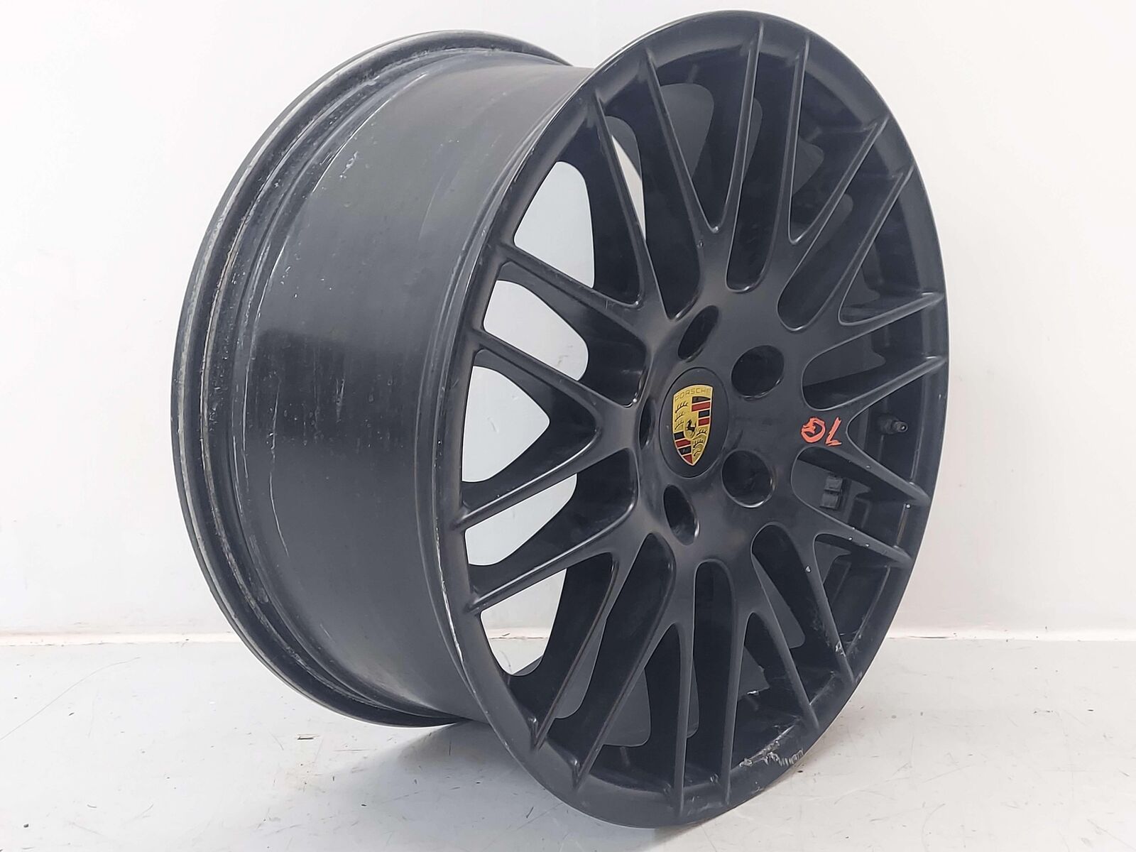 16-18 PORSCHE CAYENNE GTS 958 WHEEL RIM 20X9.5 SPORT DESIGN BLACK ALLOY