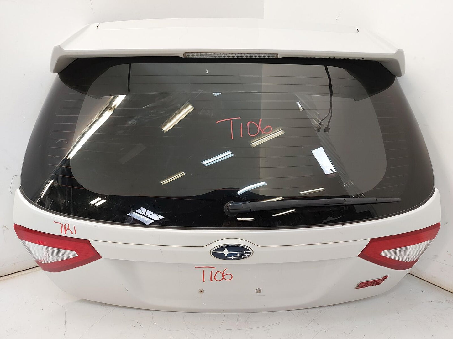 08-14 SUBARU IMPREZA WRX STI Trunk Decklid Hatch Tailgate White *NOTES*