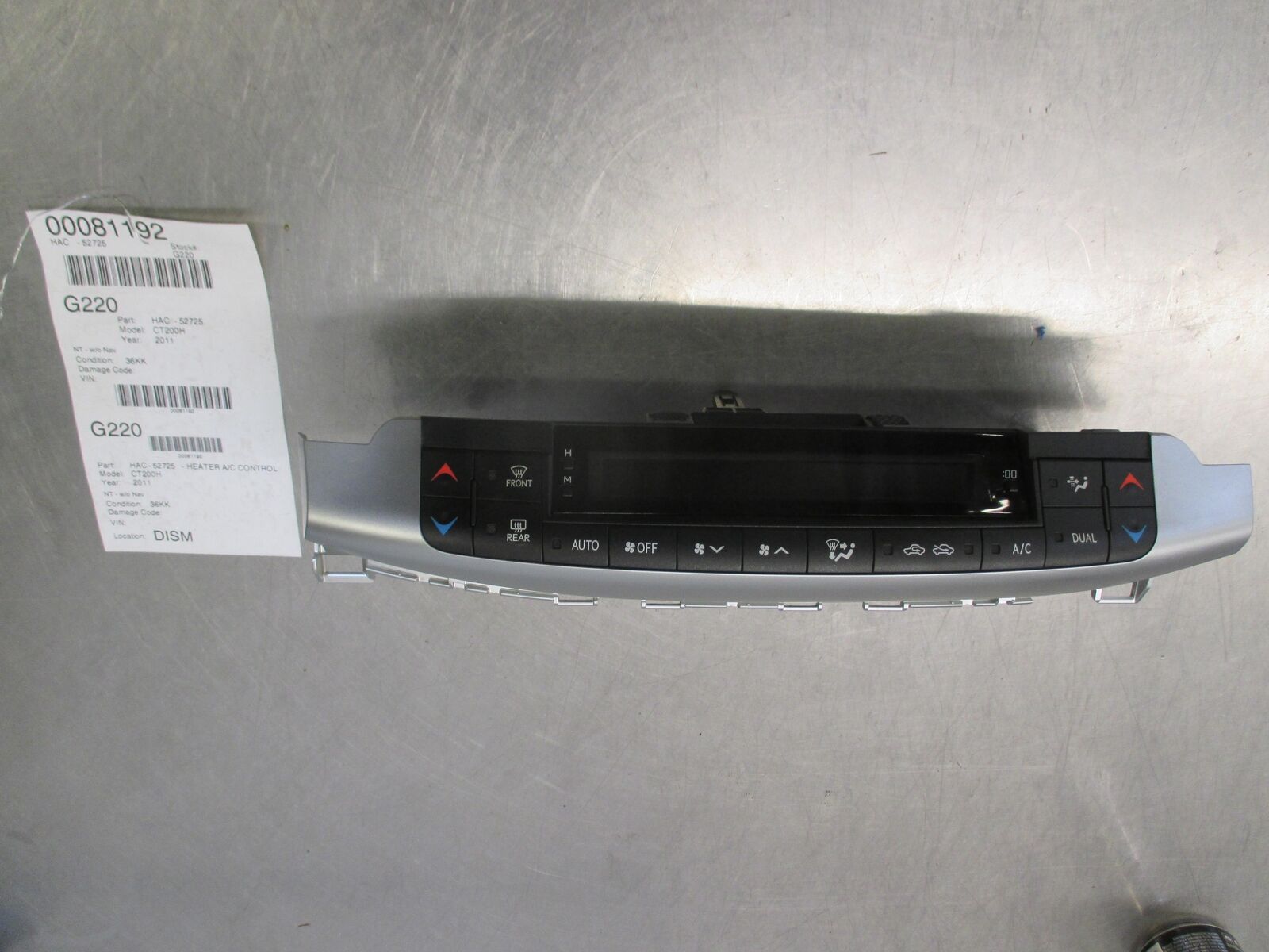 11-13 LEXUS CT200H Heater AC A/c Control 55900-76050