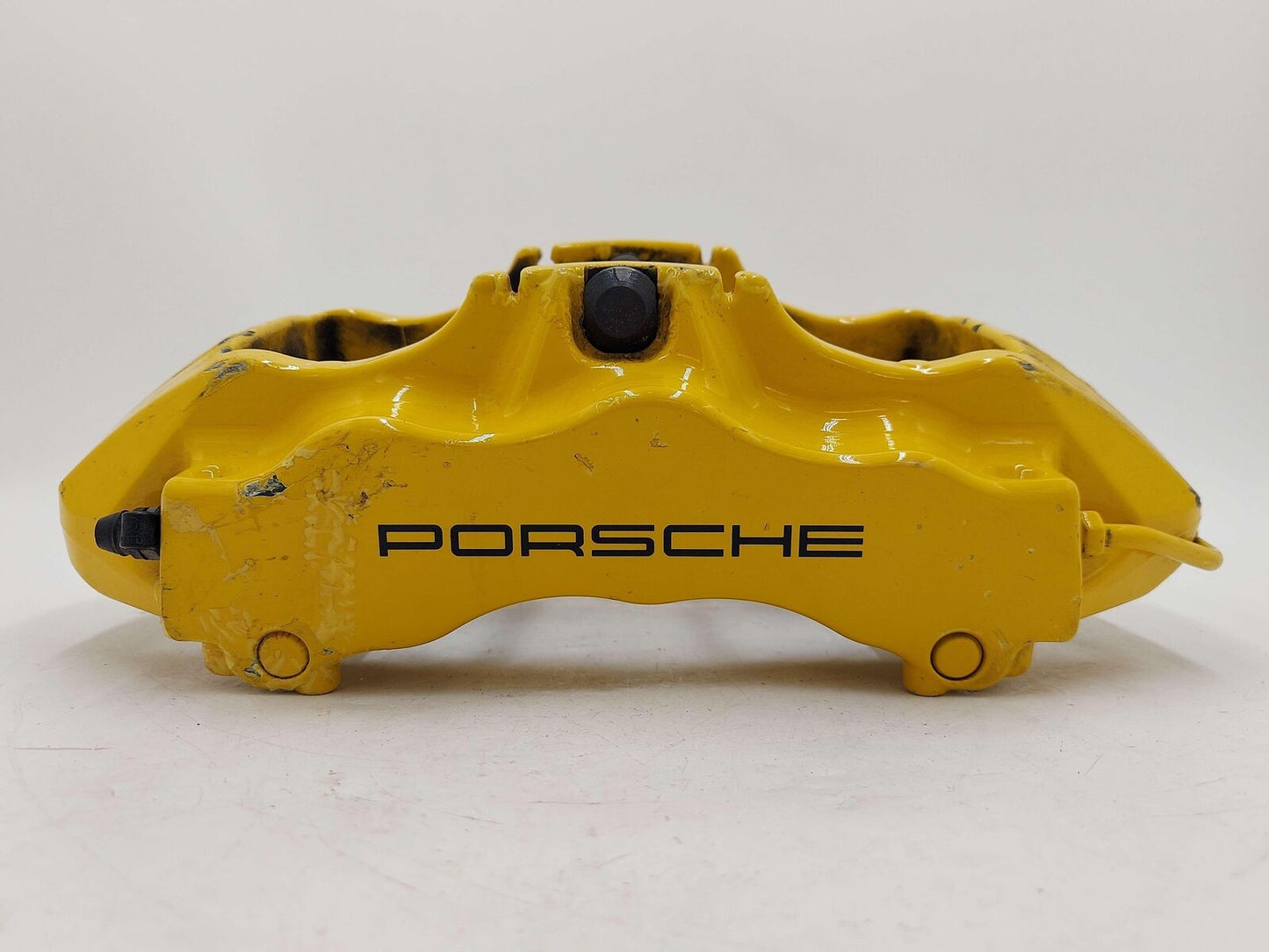 10-13 Porsche 911 997 Turbo S Front LH Left Ceramic Brake Caliper Yellow *Note