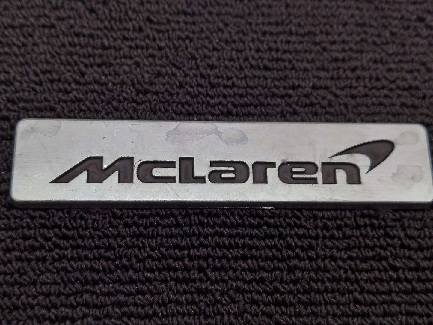 2023 McLaren Artura RH Right Floor Mat Black W/ Orange Piping