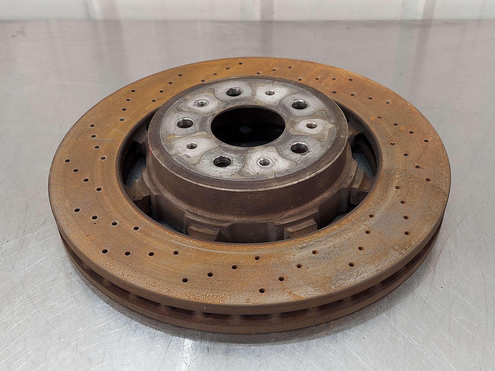 2010 Maserati GranTurismo S M145 Coupe FRONT RIGHT BRAKE DISC ROTOR OEM DRILLED