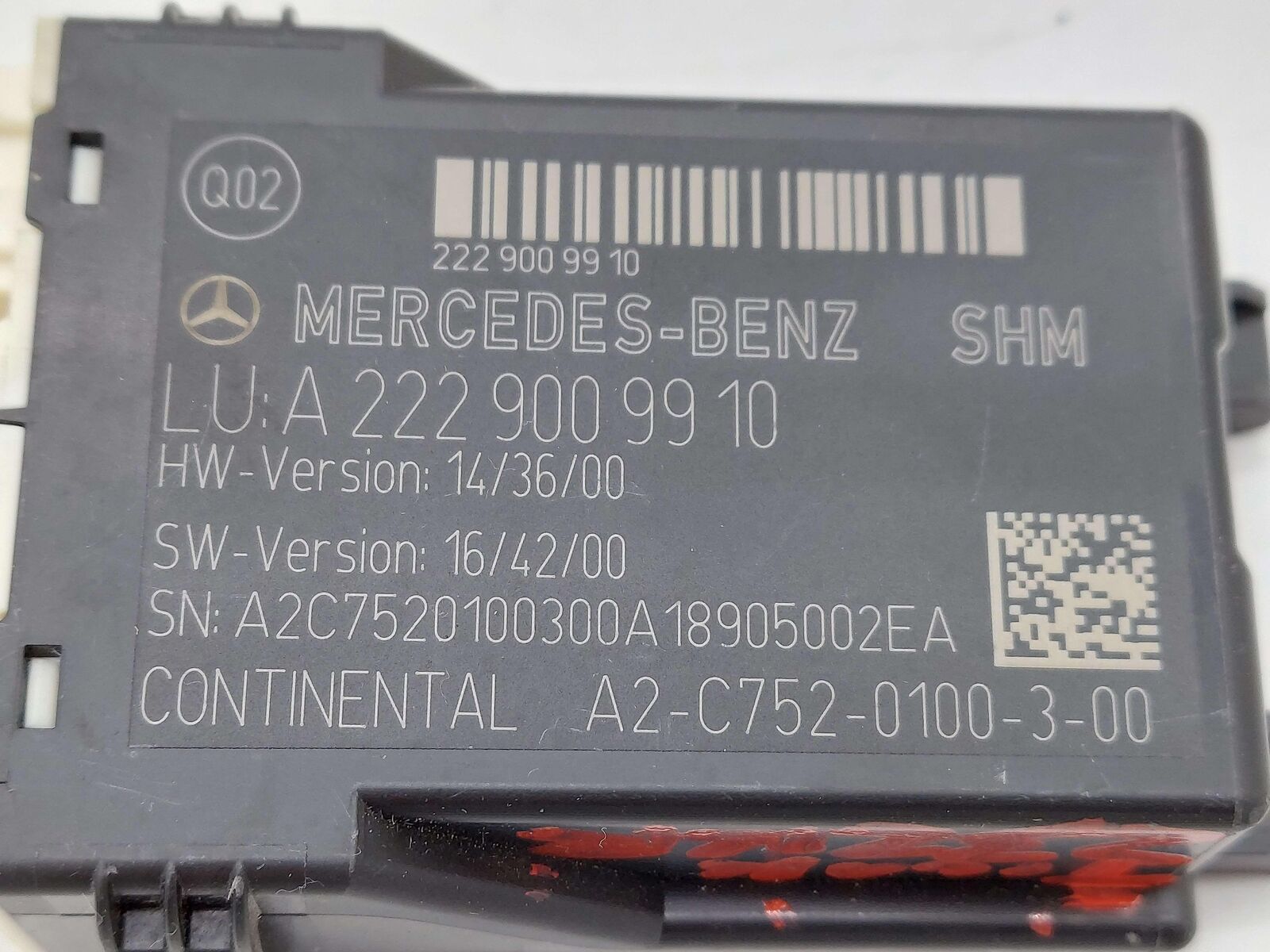 17-20 Mercedes E63s AMG W213 Seat Heat Heating Control Module A2229009910