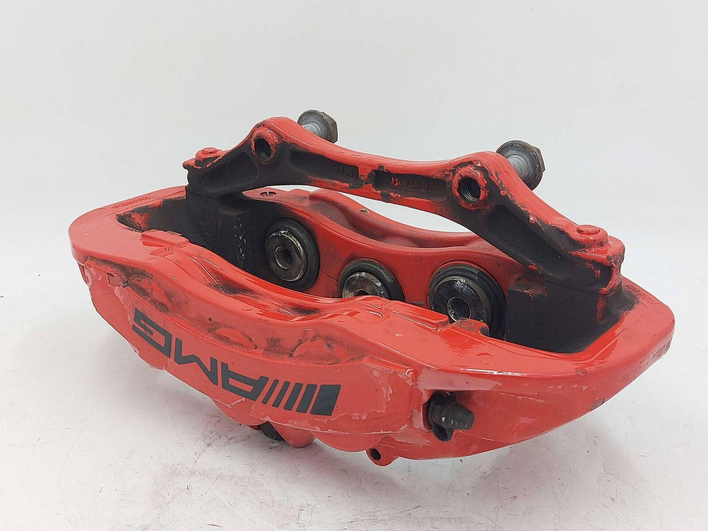 13-15 MERCEDES GL63 AMG X166 FRONT LEFT CALIPER RED 6 PISTON 1664214198 *PEELING