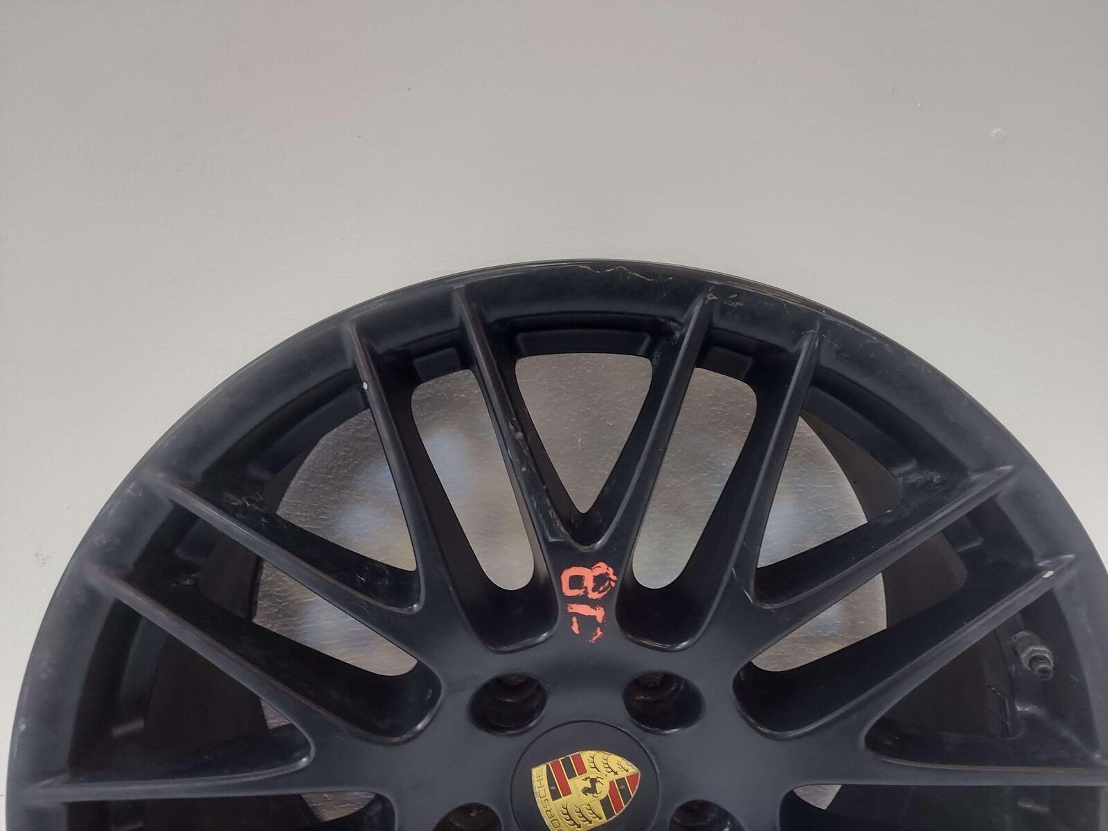 16-18 PORSCHE CAYENNE GTS 958 WHEEL RIM 20X9.5 SPORT DESIGN MATTE BLACK ALLOY