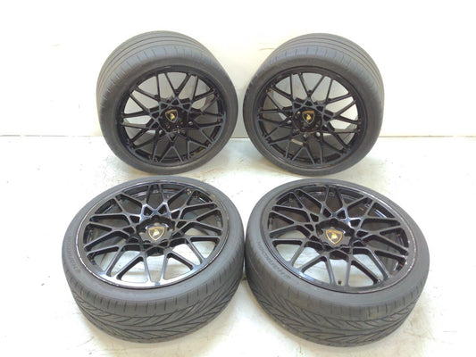 2008 LAMBORGHINI Gallardo Black Alloy Wheel Tires Set *notes 19" 400601025AJ