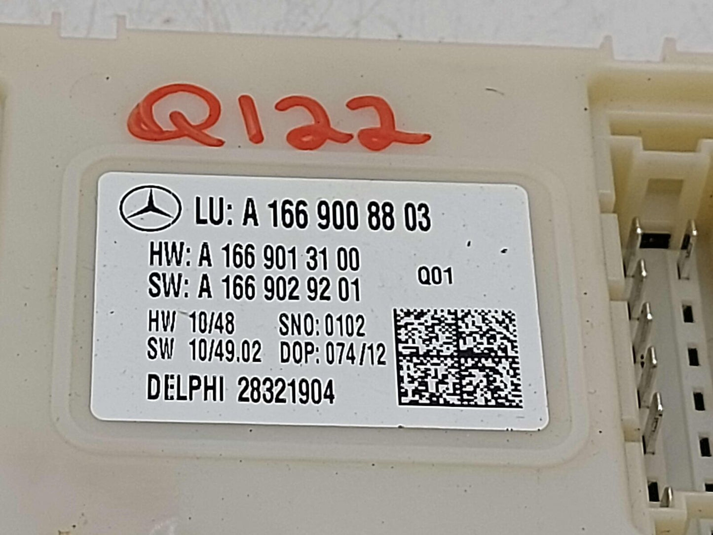 12 MERCEDES ML63 AMG W166 SAM SINGAL ACQUISITION CONTROL MODULE A1669008803