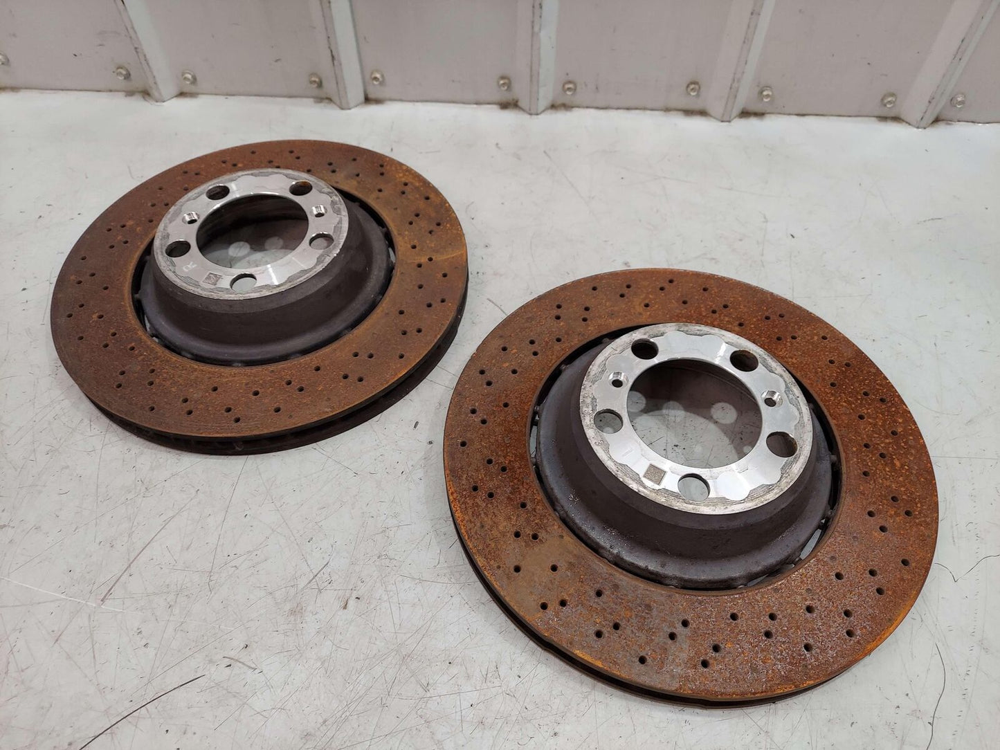 14-16 PORSCHE 911 991 GT3 RED BREMBO BRAKE CALIPER ROTOR DISK SET  *NOTE