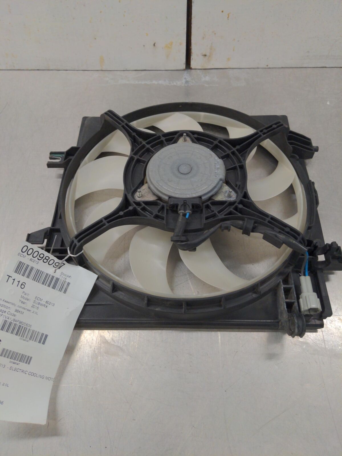 FITS 15-19 SUBARU WRX Electric Cooling Motor Fan Assembly Condenser 2.0l