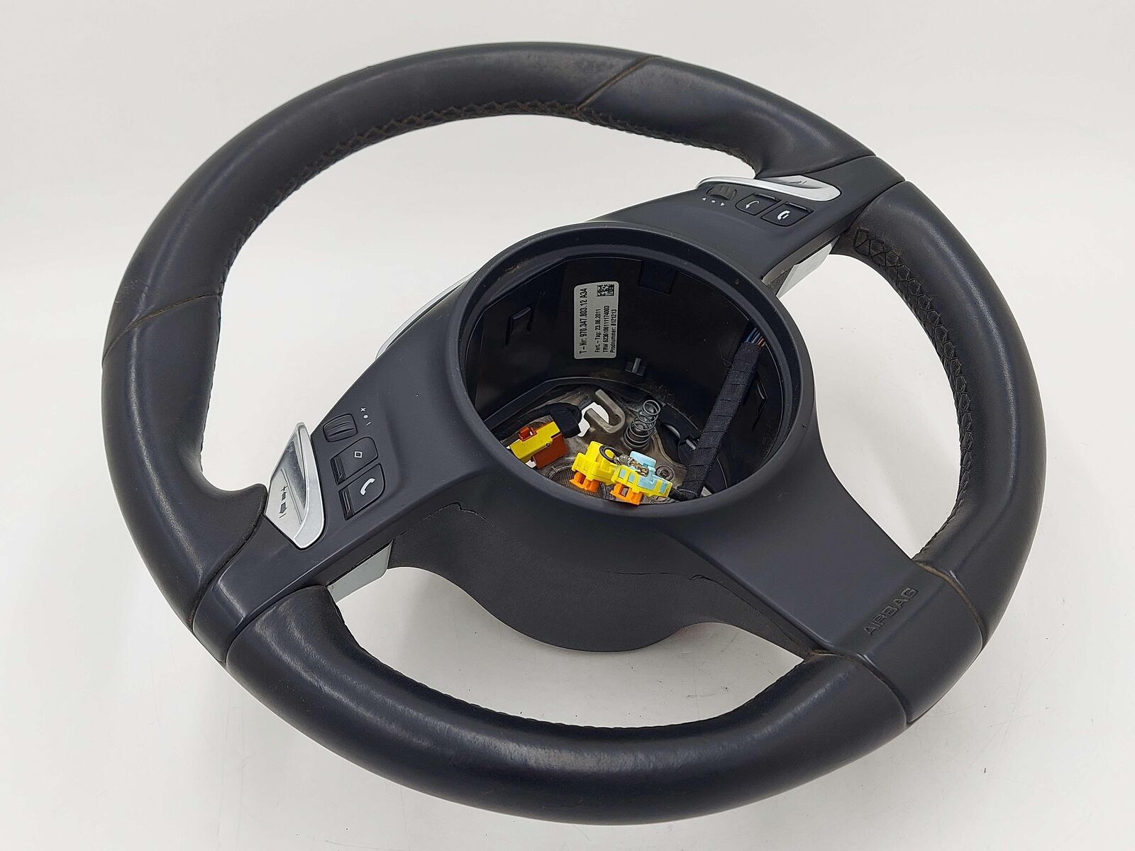 10-16 PORSCHE PANAMERA Steering Wheel Black Radio Control