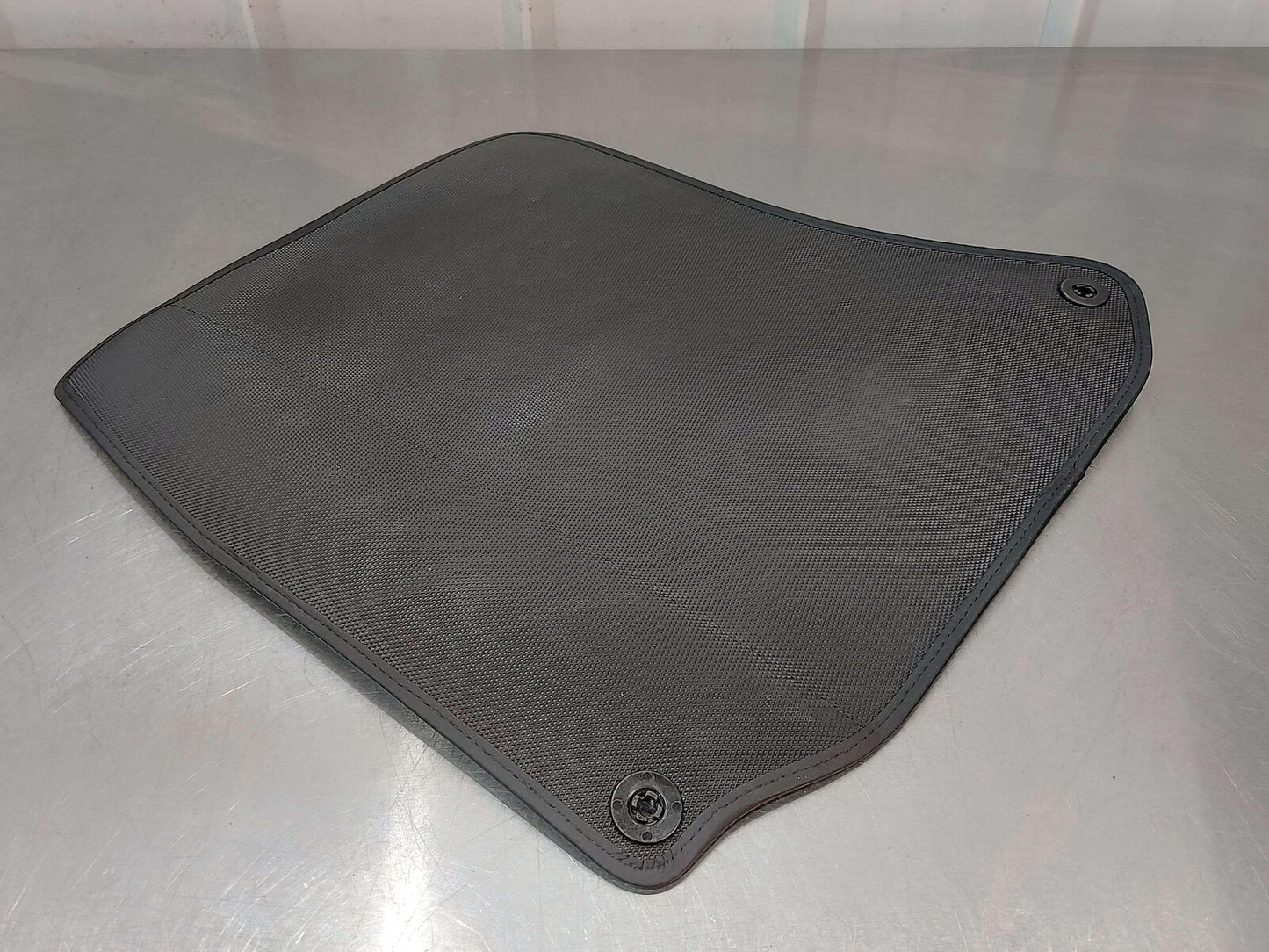 21 FERRARI ROMA F169 FRONT RH RIGHT FLOOR MAT BLACK LEATHER RED STITCHING *NOTES