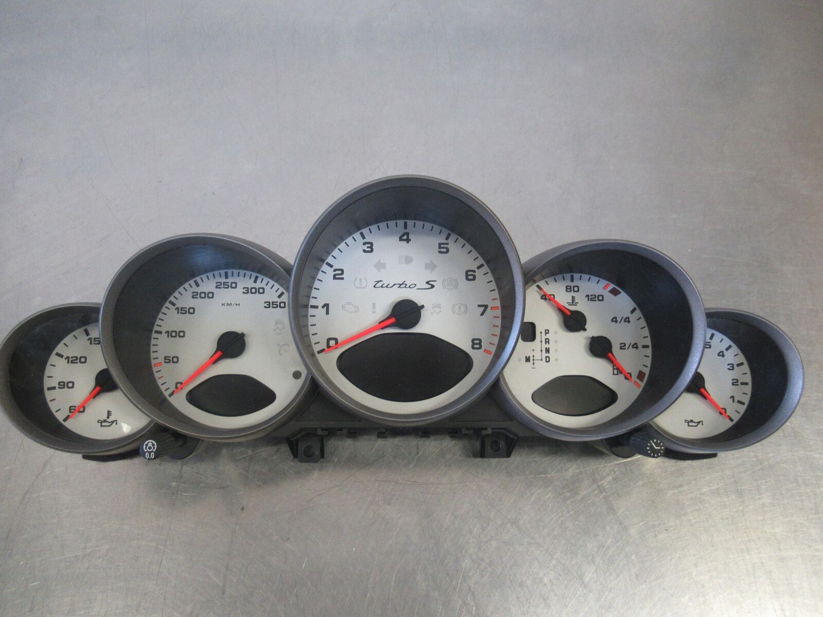 10-13 PORSCHE 911 997 Turbo S Speedometer Cluster Red Dials 99764138401 KPH