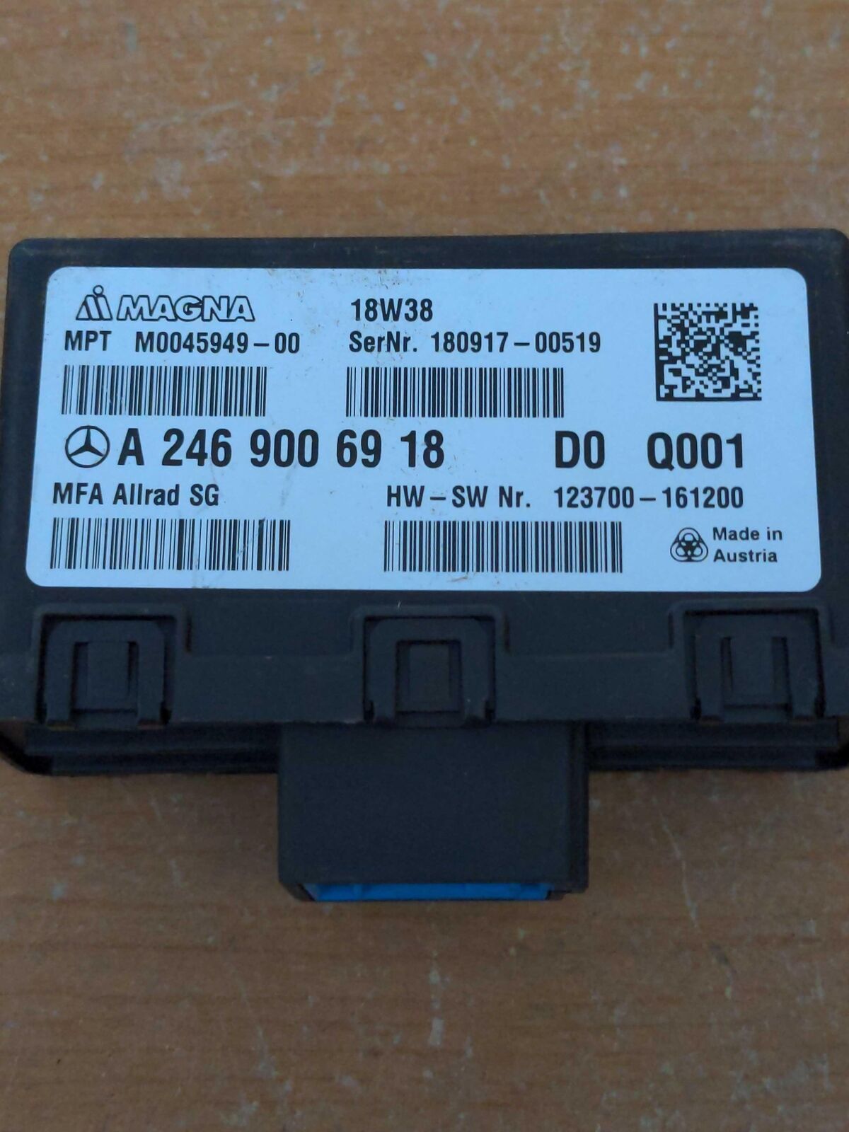 18 MERCEDES CLA CLASS A2469006918 Transfer Case Control Module