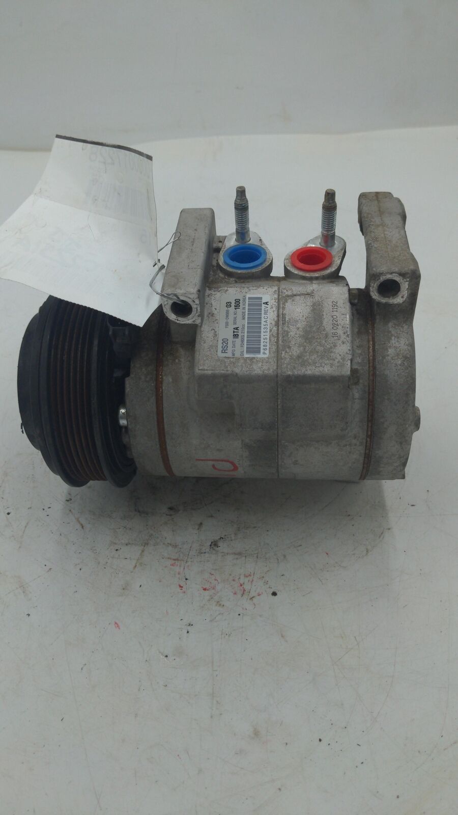 16 17 18 19 20 21 22 DODGE DURANGO A/c AC Air Compressor P68251535ac 10 3.6L