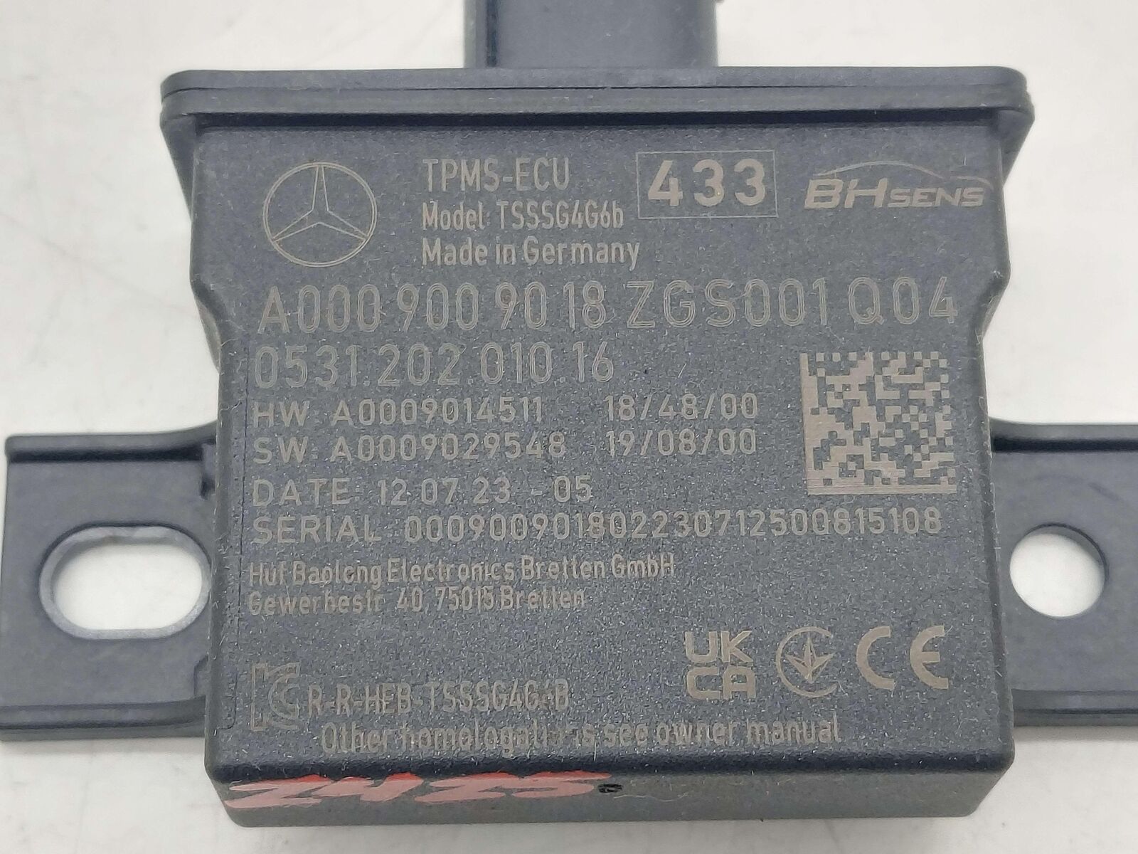 2022 MERCEDES AMG SL63 R232 TPMS TIRE PRESSURE CONTROL MODULE