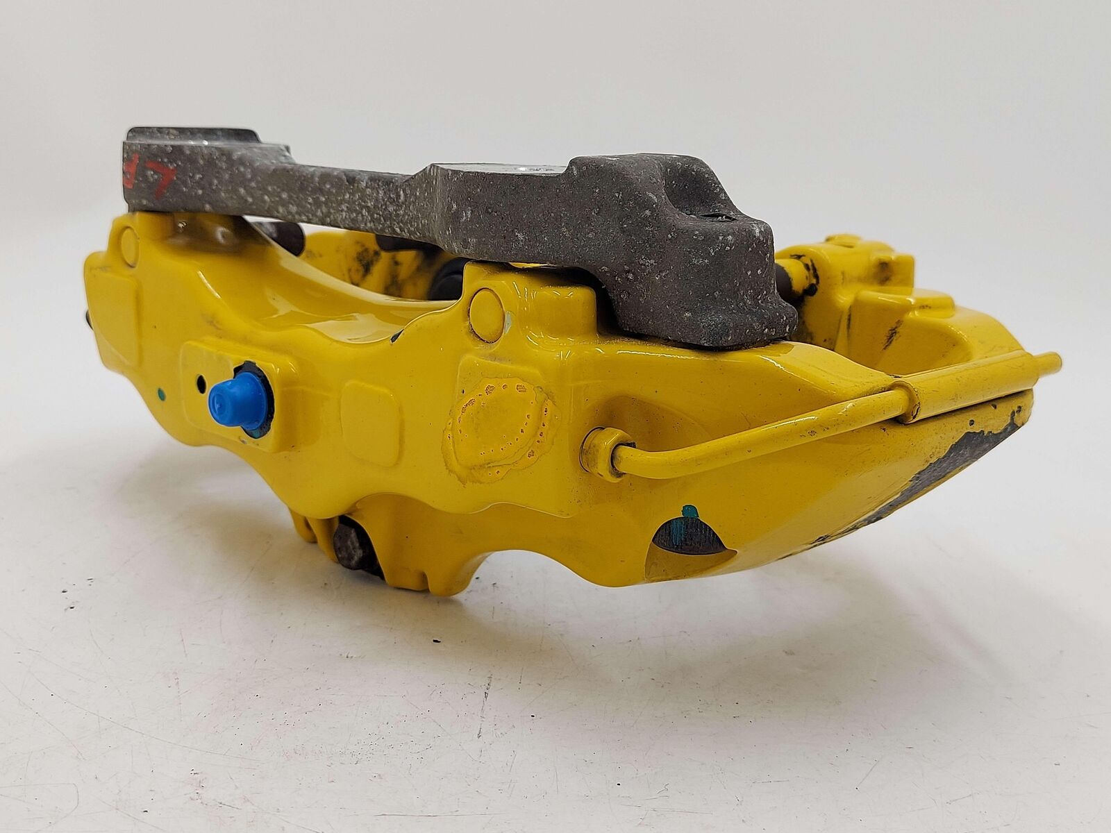 10-13 Porsche 911 997 Turbo S Front LH Left Ceramic Brake Caliper Yellow *Note